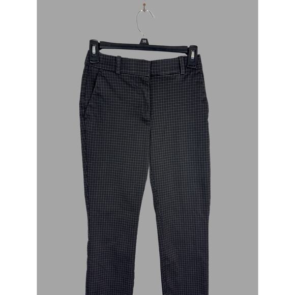 H&M Black Plaid Checkered Pants Size 4 - Picture 3 of 10